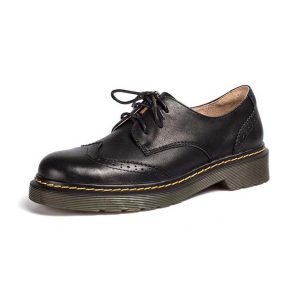 Genuine Leather Thick Heel Oxford Shoes for Women