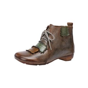 Lace-up Versatile Handmade Retro Leather Boots