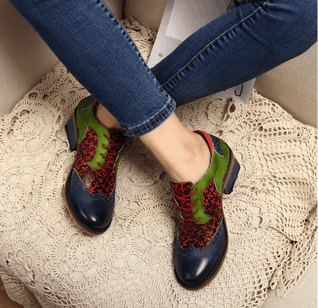 New British Stylish Leather Fashion Women's Shoes 36-42 - Image 3