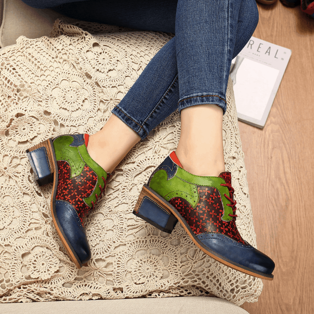 New British Stylish Leather Fashion Women's Shoes 36-42 - Image 5