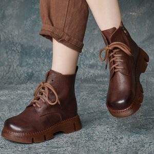 Winter Round Toe Handmade Retro Martin Boots